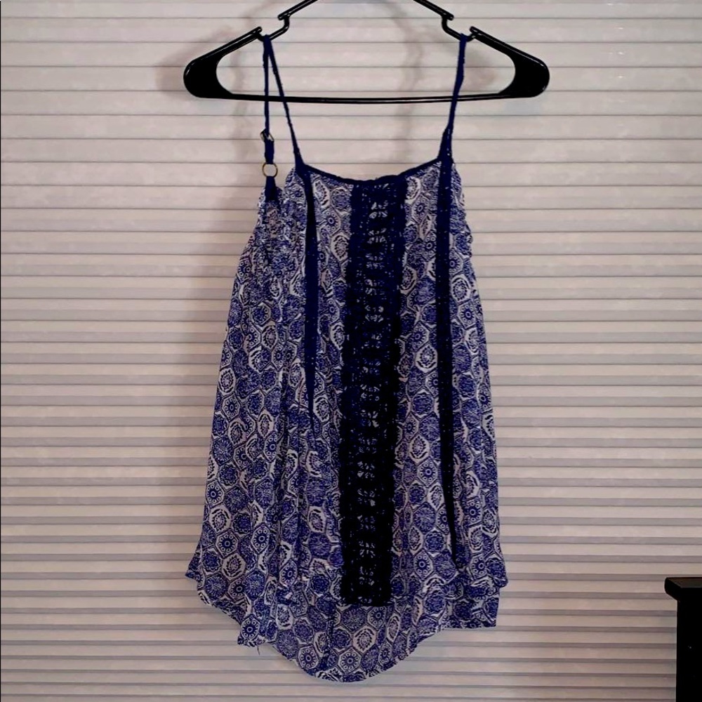 Navy blue off the shoulder top